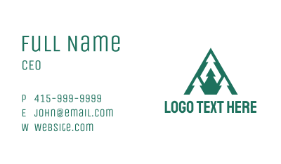 Mountain Peak Forest  Business Card