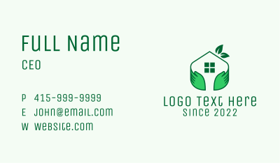 Leaf House Real Estate  Business Card Image Preview