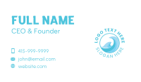 Blue Water Wave Business Card Image Preview
