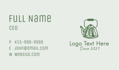 Kitchen Kettle Outline Business Card Image Preview