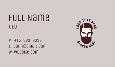 Male Beard Barbershop Business Card Image Preview