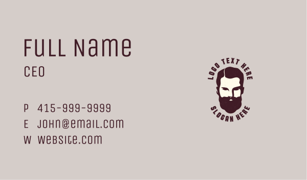 Male Beard Barbershop Business Card Design Image Preview