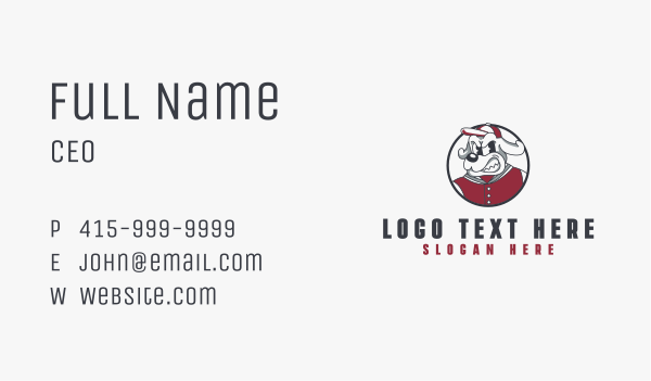 Angry Dog Mascot Business Card Design Image Preview