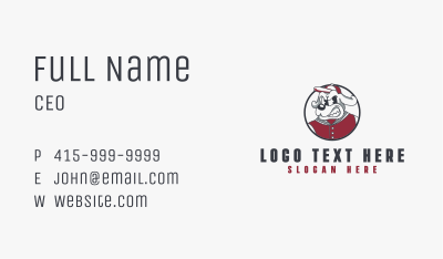 Angry Dog Mascot Business Card Image Preview