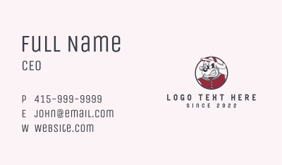 Angry Dog Mascot Business Card