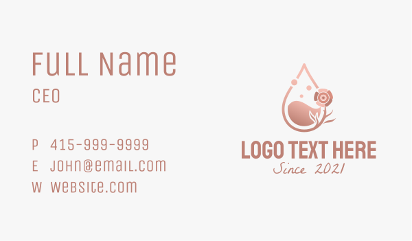 Rose Essential Oil  Business Card Design Image Preview