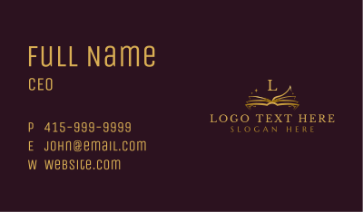 Golden Book Publishing Business Card Image Preview