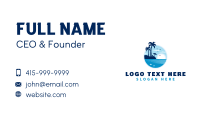 Blue Summer Island Business Card Design