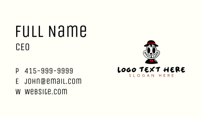 Smiling Skull Hat Business Card Image Preview