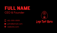 Red Spider Web Egg Business Card Image Preview