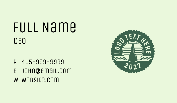 Hipster Brew Beer  Business Card Design Image Preview