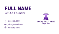 Purple Formal Dress Business Card Design