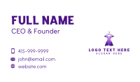 Purple Formal Dress Business Card Preview