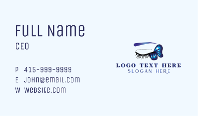 Eyelash Butterfly Makeup Business Card Image Preview
