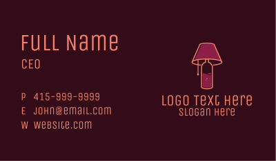 Wine Lampshade Bar Business Card Image Preview