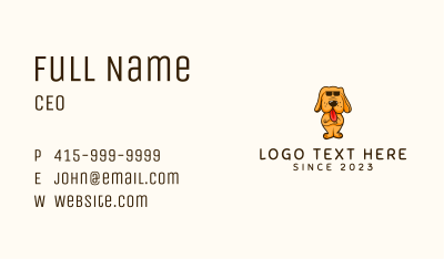 Sunglasses Dog Mascot Business Card Image Preview