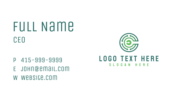Business Tech Letter C Business Card Design Image Preview