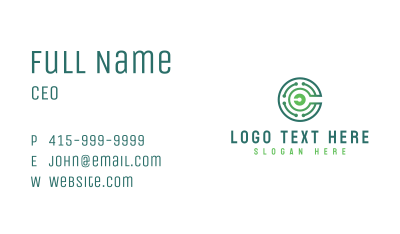Business Tech Letter C Business Card Image Preview