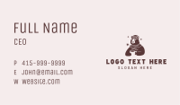 Bear Winter Coffee Business Card Image Preview