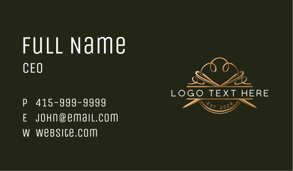 Needle Sewing Artisan Business Card Design Image Preview