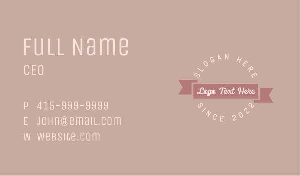 CUrsive Banner Business Business Card Design Image Preview