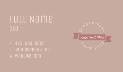 CUrsive Banner Business Business Card Image Preview