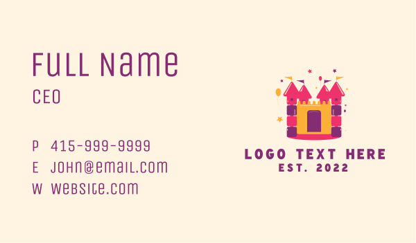 Castle Child Playground Business Card Design Image Preview
