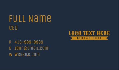 Street Punk Wordmark Business Card Image Preview