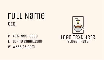 Late Night Coffee Shop Business Card Image Preview