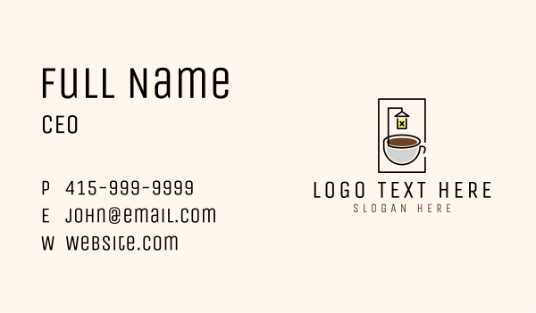 Late Night Coffee Shop Business Card Design Image Preview