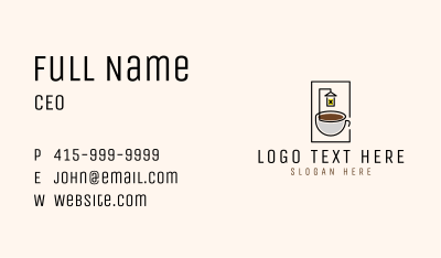 Late Night Coffee Shop Business Card Image Preview