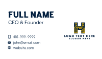 Gold Circuit Letter H Business Card Image Preview