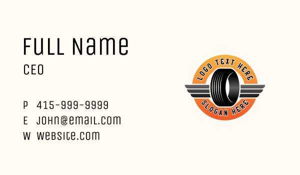 Tire Wing Vulcanizing Business Card Design Image Preview