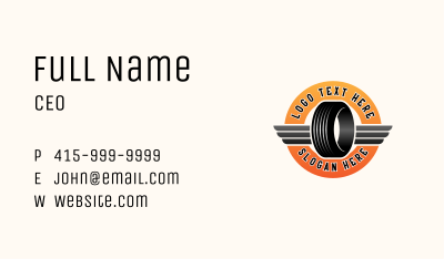 Tire Wing Vulcanizing Business Card Image Preview