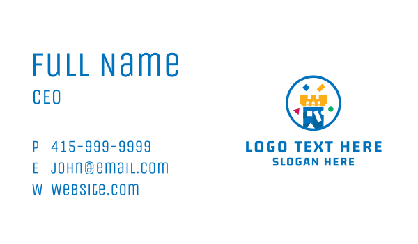 Castle Toy Playground Business Card Design Image Preview
