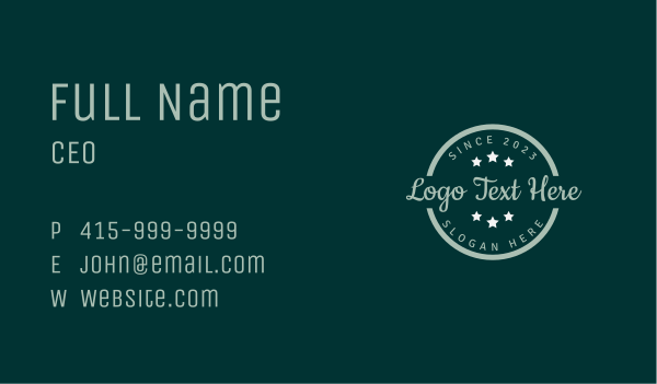 Authentic Apparel Wordmark Business Card Design Image Preview