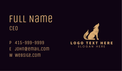 Premium Luxe Wolf Business Card Image Preview