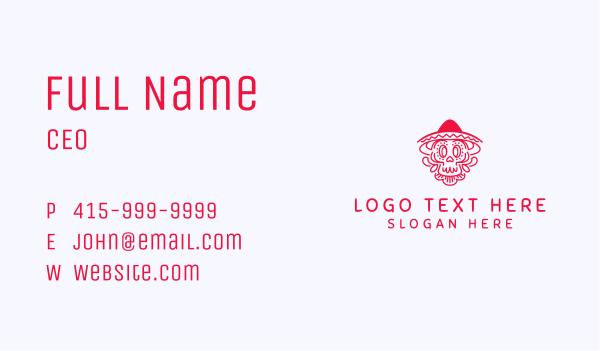 Cultural Decorative Skull  Business Card Design Image Preview