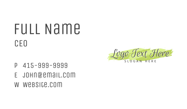 Aesthetic Makeup Wordmark Business Card Design Image Preview