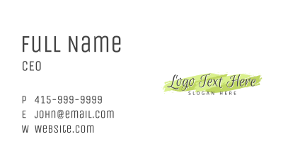 Aesthetic Makeup Wordmark Business Card Image Preview