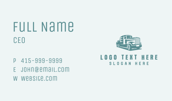 Freight Courier Trucking Business Card Design Image Preview