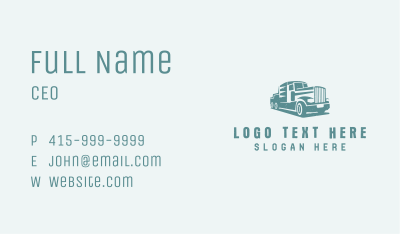 Freight Courier Trucking Business Card Image Preview