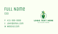 Shovel Branch Leaves  Business Card Image Preview