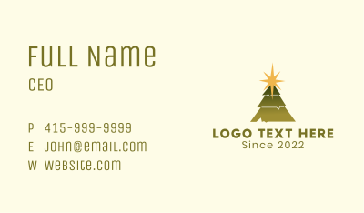 Shining Star Tree Business Card Image Preview