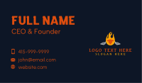 Flame Pork Barbecue Business Card Image Preview