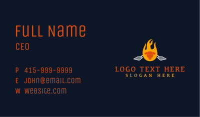 Flame Pork Barbecue Business Card Image Preview
