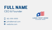 American Flag House Business Card Image Preview