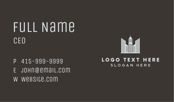 Apartment Building Tower Business Card Design Image Preview