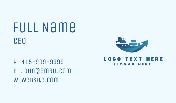 Cargo Ship Arrow Business Card Design Image Preview