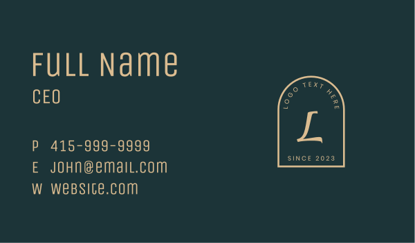 Gold Letter Firm  Business Card Design Image Preview